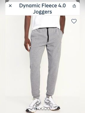 Old Navy Dynamic Fleece 4.0 Joggers, men’s, gray, NWT